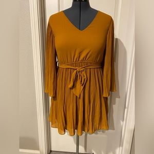 Mustard Fan Sleeve dress size M